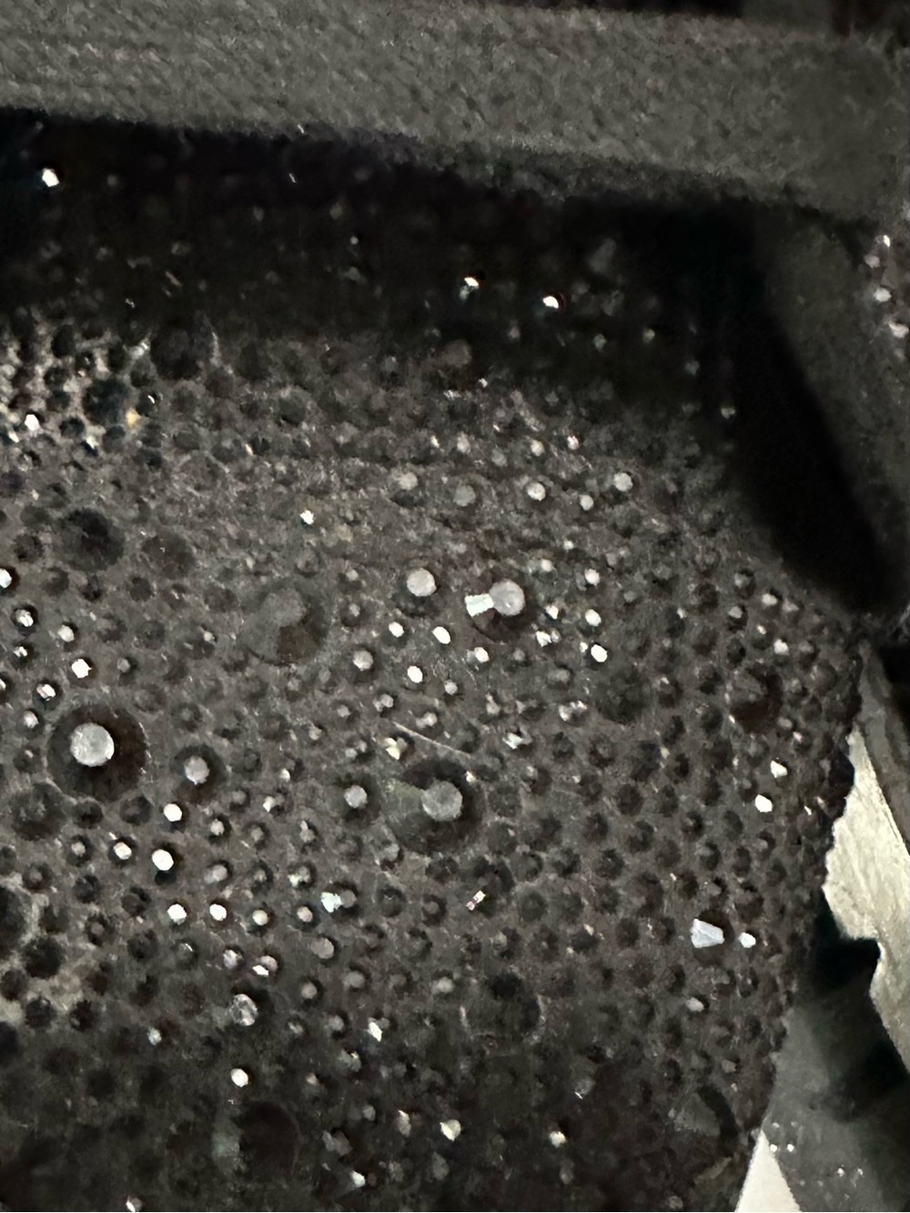 Steve Madden Black Glitter rhinestone Lace-Up Platform Combat Boots. 11 - Picture 3 of 9